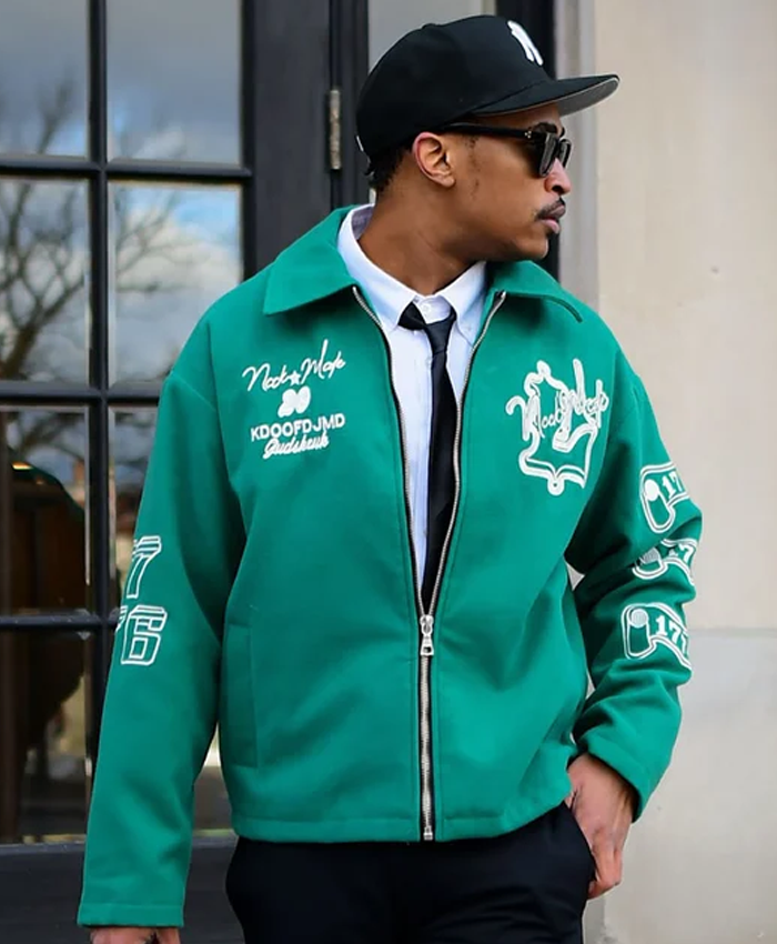 Independence Kelly Green Wool Bomber Varsity Jacket