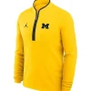 Shop Nike Michigan Wolverines Mens Yellow Jordan Victory Long Sleeve Quarter Zip Pullover