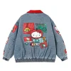 Shop Now Hello Kitty Fruit Party Blue Denim Bomber Jacket Style 1