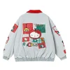 Shop Now Hello Kitty Fruit Party Blue Denim Bomber Jacket Style 2 Back View