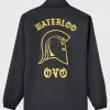 Shop OVO University of Waterloo Coaches Full Snap Jacket In Black