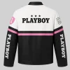 Shop Playboy x Missguided Color Block Leather Jacket Back-view