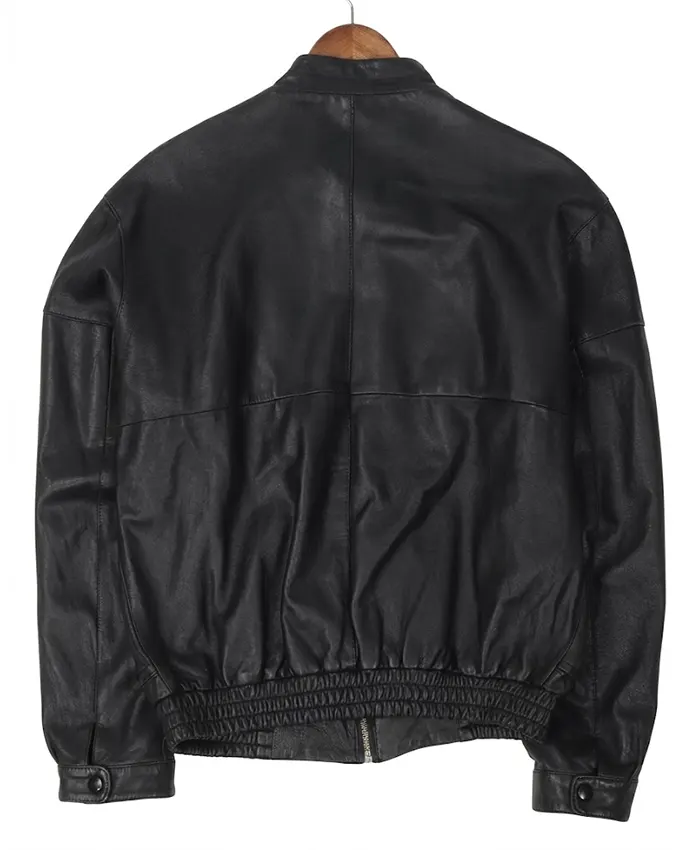 Shop Raf Simons SS00 Summa Cum Laude Triple Zip Black Leather Jacket On Sale