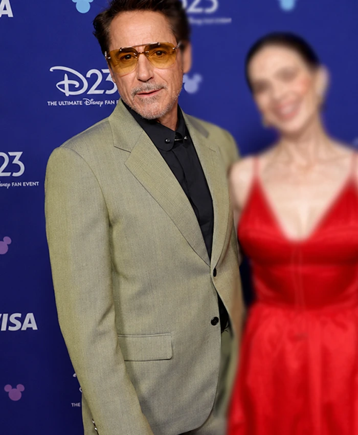 Shop Robert Downey Jr Disney D23 Event 2026 Brown Blazer On Sale