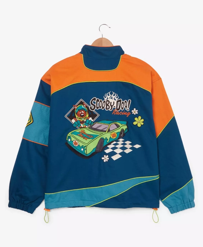 Shop Scooby Doo Mystery Multicolor Moto Racing Jacket Sale For Men and Women
