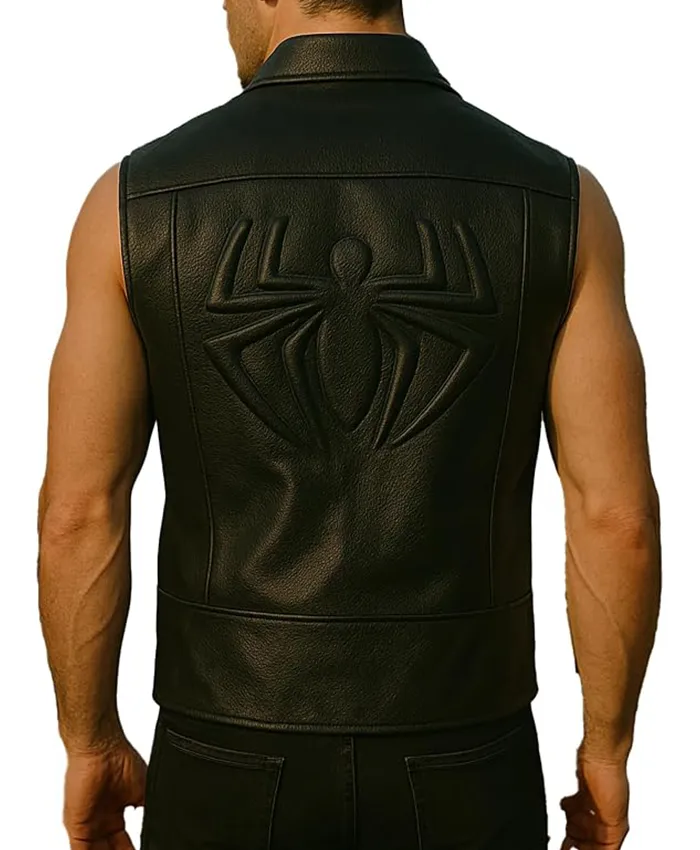 Shop Spider Man Brand New Day Halloween Black Leather Vest On Sale