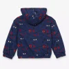 Shop Spider Man Red and Navy Blue Reversible Toddler Hooded Jacket Back View