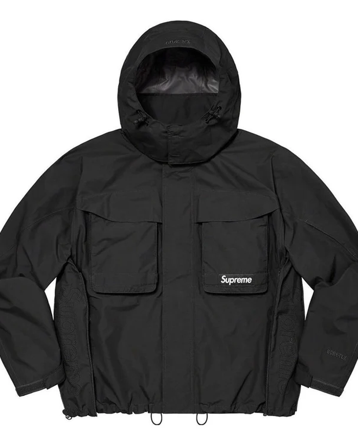 Shop-Supreme-GORE-TEX-Paclite-Lightweight-Black-Shell-Jacket-With-Hood