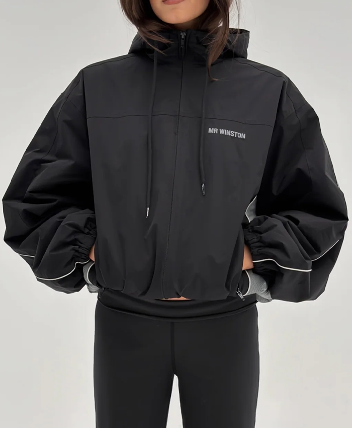 Shop Women's MR Winston Black Spray Jacket With Hood