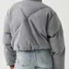 Shoreditch Ski Club Hallie Mae Grey Puffer Jacket Back