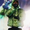 Skepta Stone Island Hooded Green Rain Jacket Front View