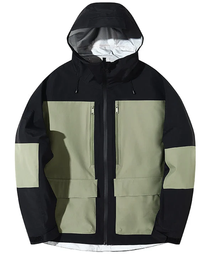 Snowboard-Womens-Color-Block-Mountain-Hooded-Jacket