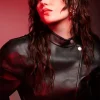 Sophie Thatcher 2026 Manière De Voir Solange Black Tacked Sleeve Jacket Front
