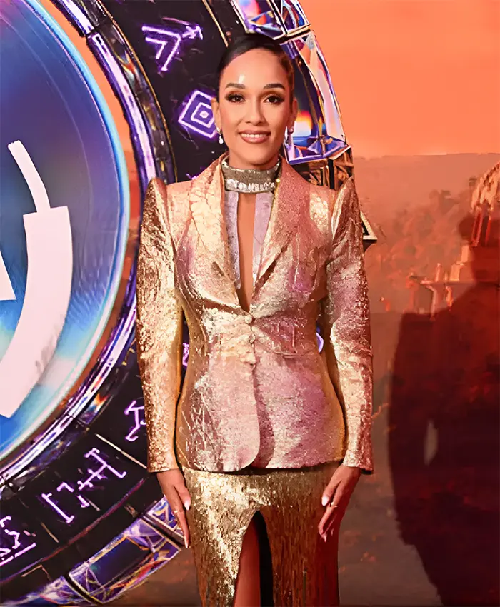 South African Music Awards LeAnne Dlamini Metallic Gold Blazer