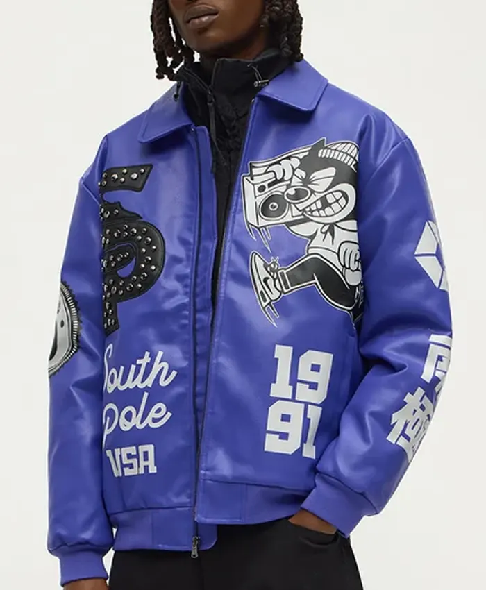 Southpole-Midnight-Riot-Royal-Leather-Bomber-Varsity-Jacket