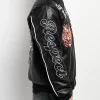 Southpole-Stud-Tiger-Black-Leather-Bomber-Jacket-Side-View