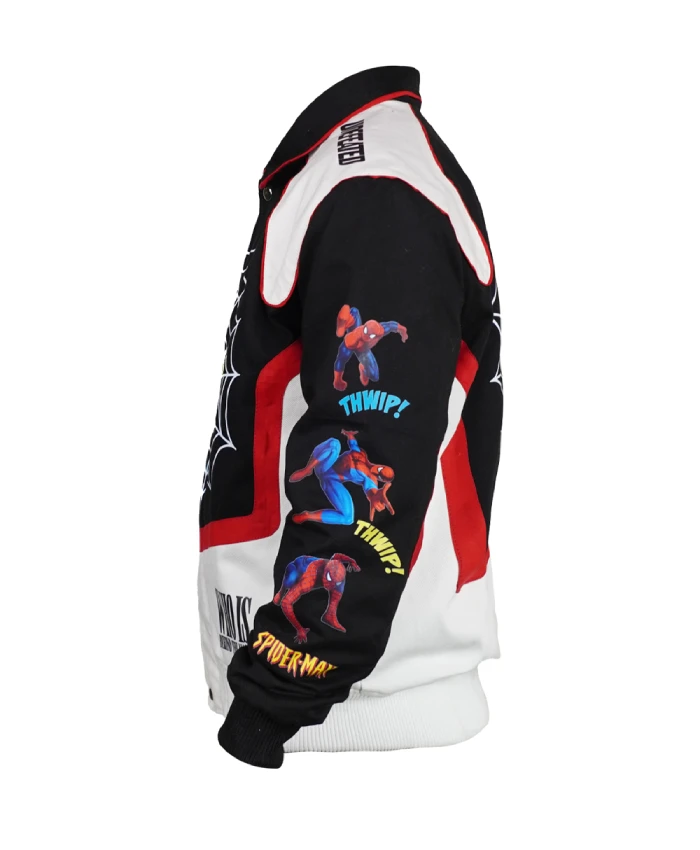 UNDEFEATED x Spider-Man FW26 Varsity Jacket featuring distinctive collegiate styling and graphic details