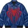 Spider-Man Oversized Leather Bomber Jacket