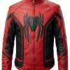 Spider Red and Black Leather Jacket