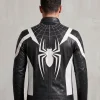 Spider man Leather Bomber Biker Jacket Back