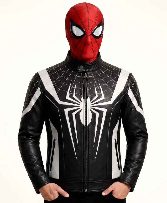 Spider man Leather Bomber Biker Jacket