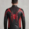 Spiderman Leather Bomber Biker Jacket Back