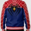 Spiderman Turn off The Dark Marvel Varsity Jacket Back