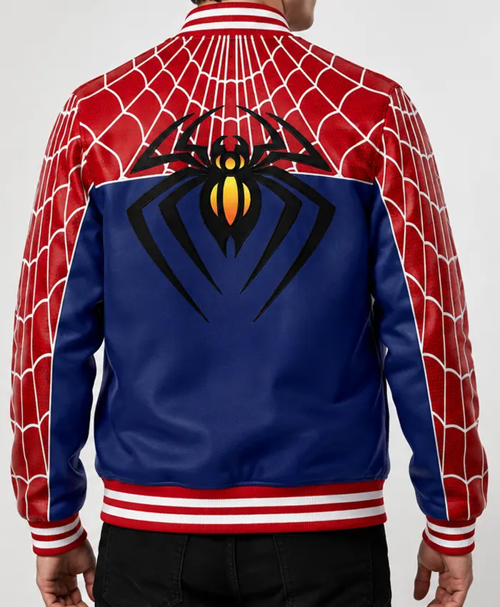 Spiderman Turn off The Dark Marvel Varsity Jacket Back