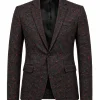 Black and red Halloween costume suit for men with a modern statement look