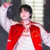 Suga BTS World Tour ARIRANG Toronto Red Bomber Jacket