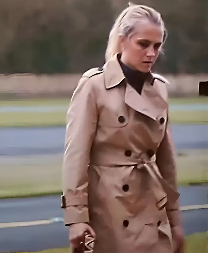 Sunny Movie The Get Out 2026 Teresa Palmer Beige Cotton Coat