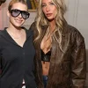 Super Bowl LX Brunch 2026 Alix Earle Distressed Leather Jacket