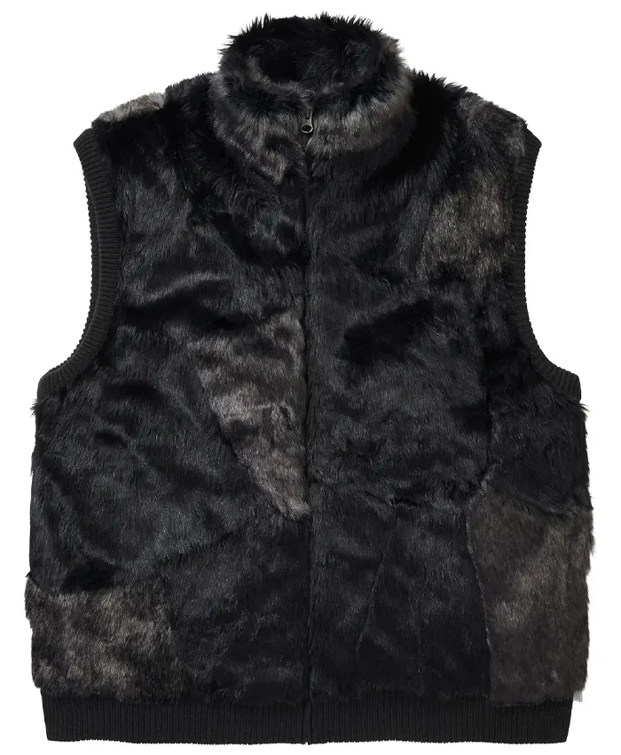 Supreme Black Fur Windstopper Vest