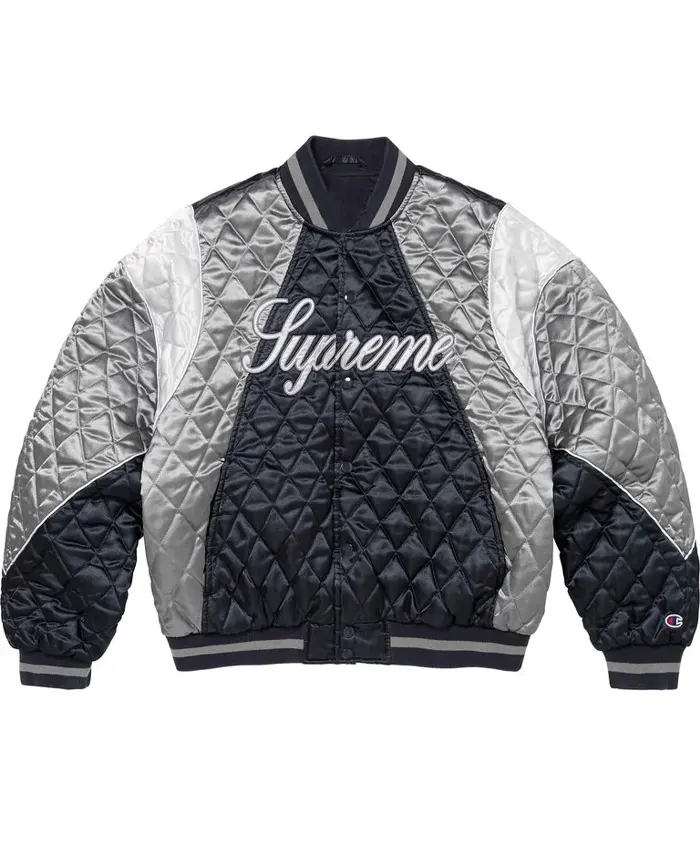 Supreme Champion Quilted Satin Varsity Jacket