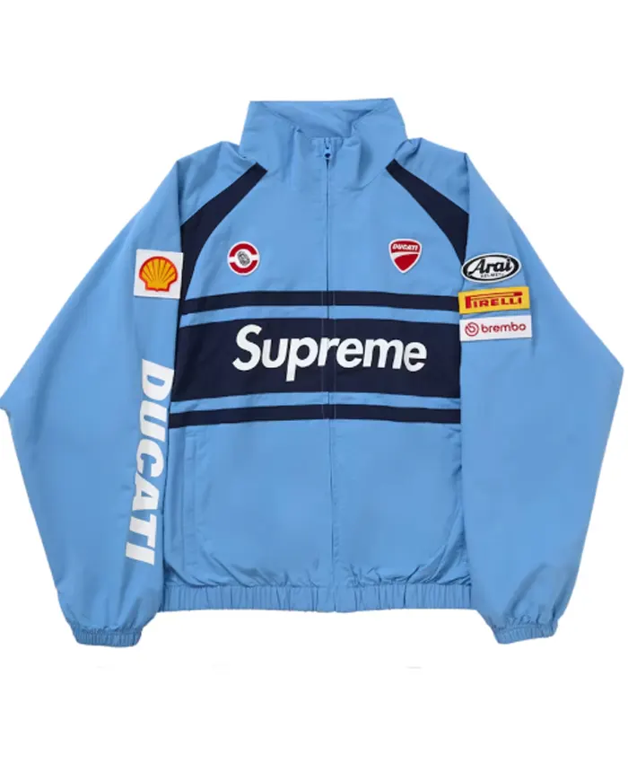 Supreme Ducati Light Blue Track Jacket