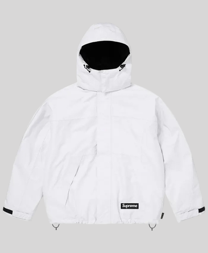 Supreme-Fall-Winter-Collection-2026-AOI-GORE-TEX-White-Hooded-Jacket-front-view