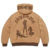 Supreme x The Great China Wall Hooded Work Jacket Brown