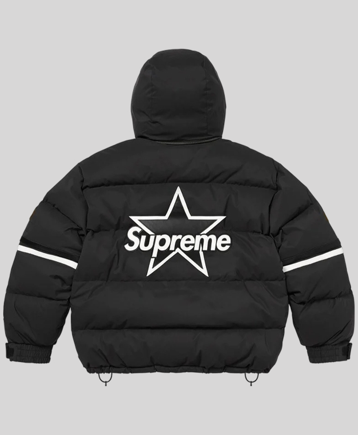 Supreme x Vanson Leathers Black Cordura Down Puffer Jacket