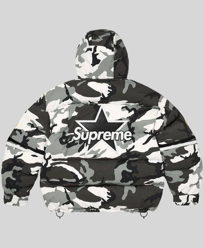 Supreme x Vanson Leathers Snow Camo Cordura Down Hooded Jacket