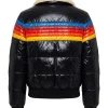 TV Series Ted Lasso S04 Rainbow Stripes Puffer Jacket Back View
