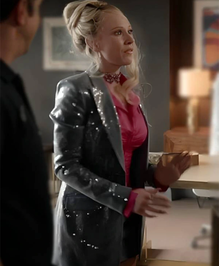 Ted Lasso S04 Juno Temple Grey Sequin Blazer