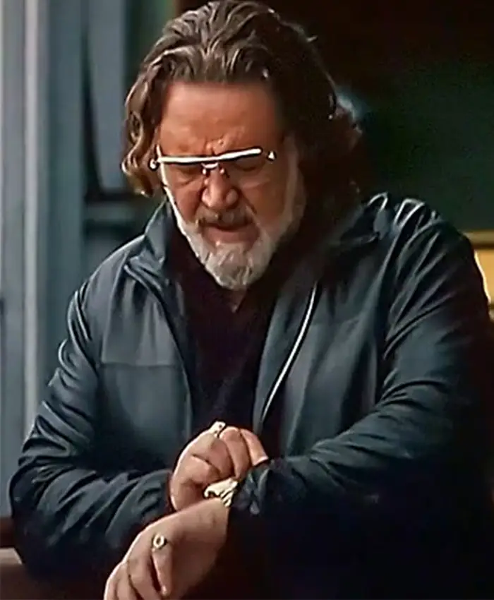 The Get Out Russell Crowe Black Leather Jacket