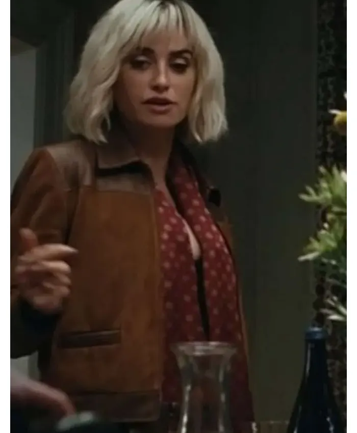 The Invite 2026 Penelope Cruz Brown Suede Jacket