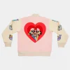 The Powerpuff Girls x Cakeworthy Pink and White Varsity Jacket For Sale