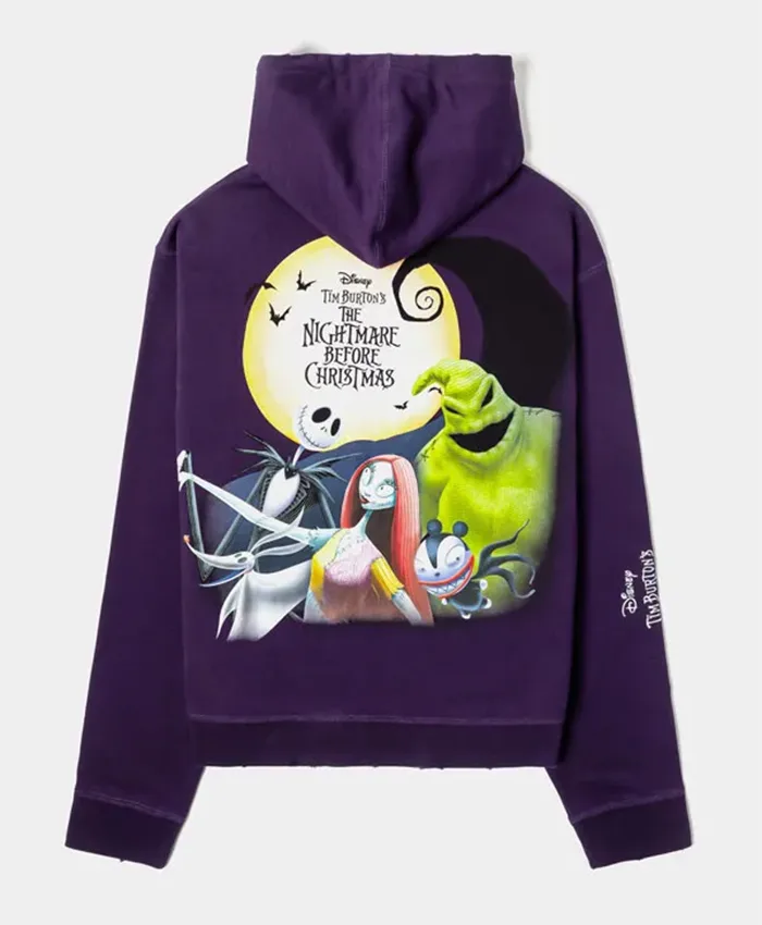 Tim Burton’s The Nightmare Before Christmas Purple Fleece Hooded Jacket
