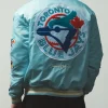 Toronto Blue Jays Peace Collective Satin Varsity Jacket