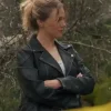 Tracy Spiridakos TV Series Anna Pigeon 2026 Anna Pigeon Black Biker Leather Jacket