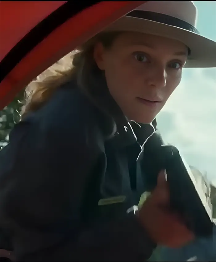 Tracy Spiridakos TV Series Anna Pigeon 2026 Anna Pigeon Blue Cotton Jacket