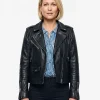 Trying S05 Karen Leather Biker Jacket