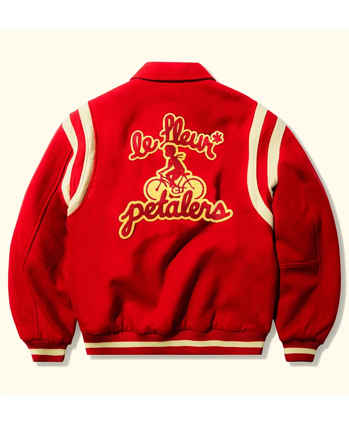Tyler The Creator GOLF le FLEUR Petalers Red Wool Varsity Jacket